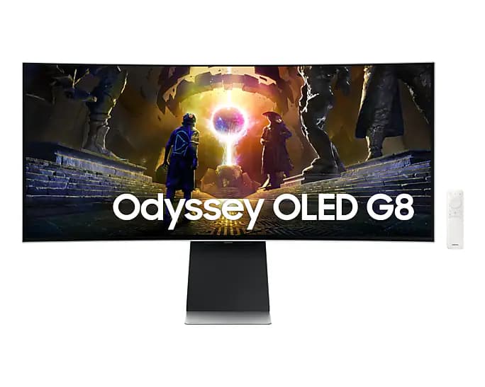 Samsung 34″ Gaming Monitor G8 Odyssey OLED Ultra Wide QHD with Smart Functions 175Hz 0.03Ms Monitor, (LS34DG852SMXUE)